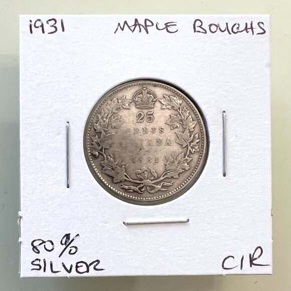 1929, 1930, 1931 & 1932 Canada Silver 4 x 25¢ Coins! - Picture 7 of 13